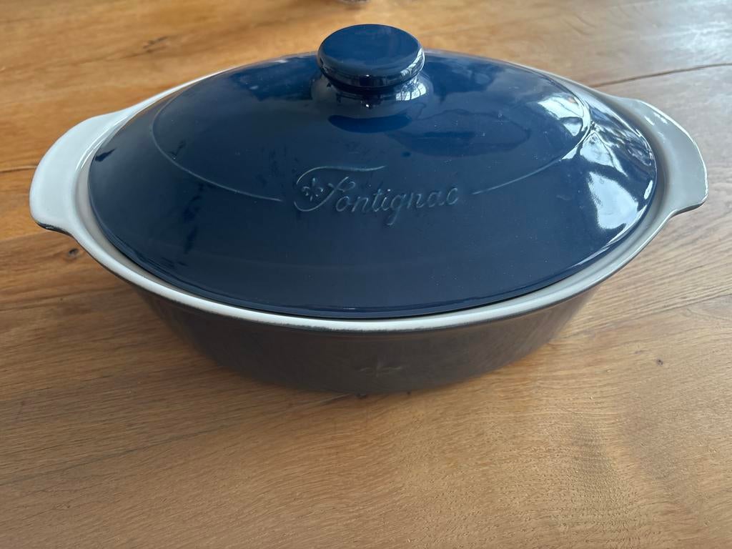 Fontignac ovenschaal met deksel, blauw, Ophalen, Nieuw, Overige materialen, Overige typen