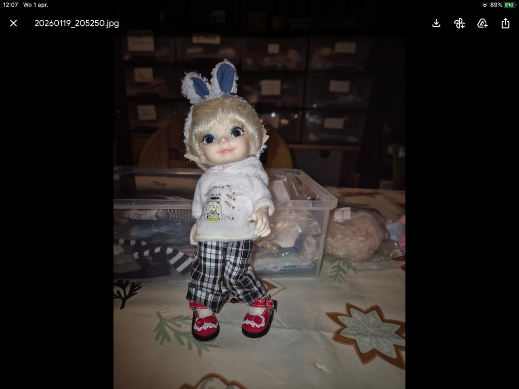 Te koop BJD klein elfenpopje, Ophalen of Verzenden, Zo goed als nieuw, Fashion Doll, Levensecht of Reborn