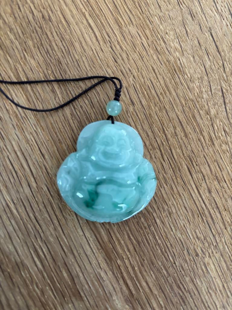 Boeddha hanger van Jade - Geluk en voorspoed, Overige voorstellingen, Ophalen of Verzenden, Zo goed als nieuw, Steen of Mineraal
