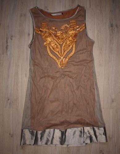 Steps Bruine Jurk (M), Maat 38/40 (M), Bruin, Ophalen of Verzenden, Knielengte