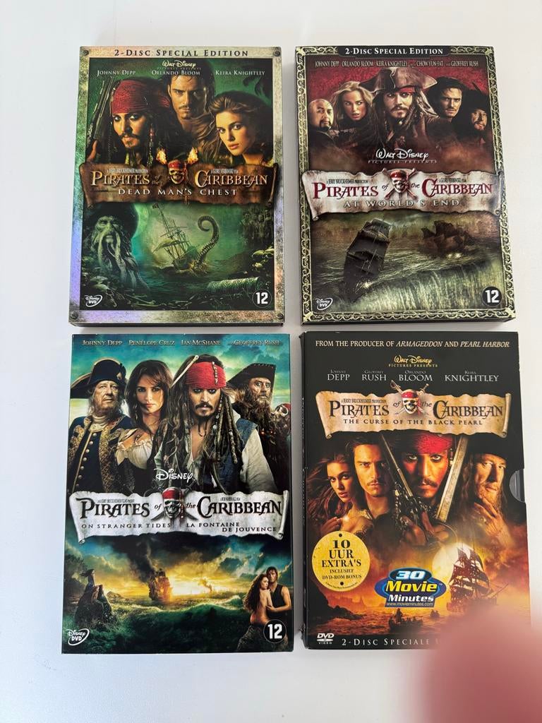 Pirates of the Caribbean DVD Boxset (4 films), Vanaf 12 jaar, Ophalen of Verzenden, Gebruikt, Boxset
