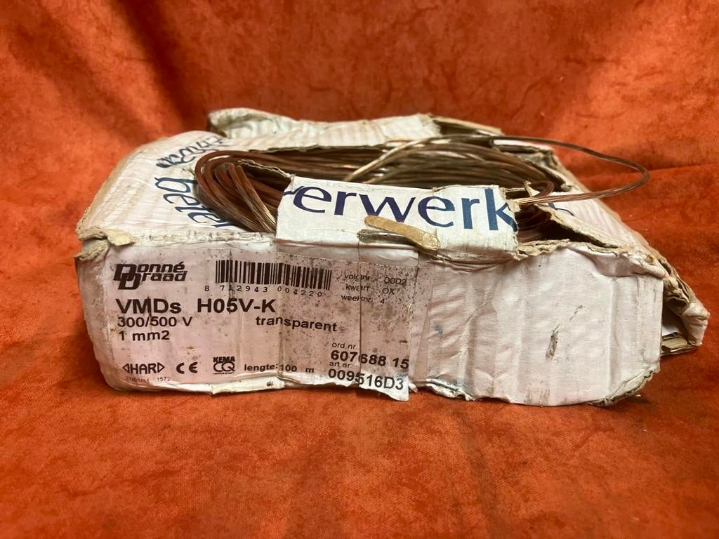 Vds 1mm2 Ho6v-k transparant soepele vd draad, Doe-het-zelf en Verbouw, Ophalen of Verzenden