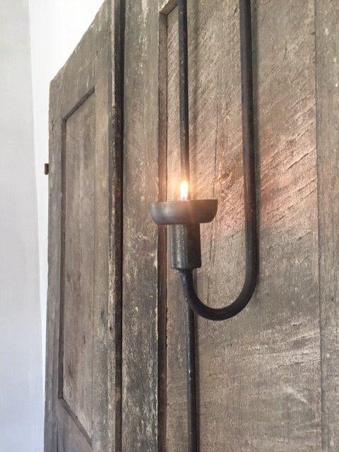 Luik kandelaar metaal 50 cm Puur Wonen stoer sober landelijk, 25 tot 50 cm, Verzenden, Nieuw, Metaal