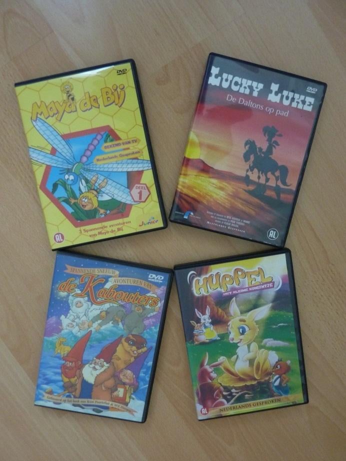 kinder dvd Maja de Bij Huppel het konijn de Daltons, Alle leeftijden, Ophalen, Zo goed als nieuw, Overige genres