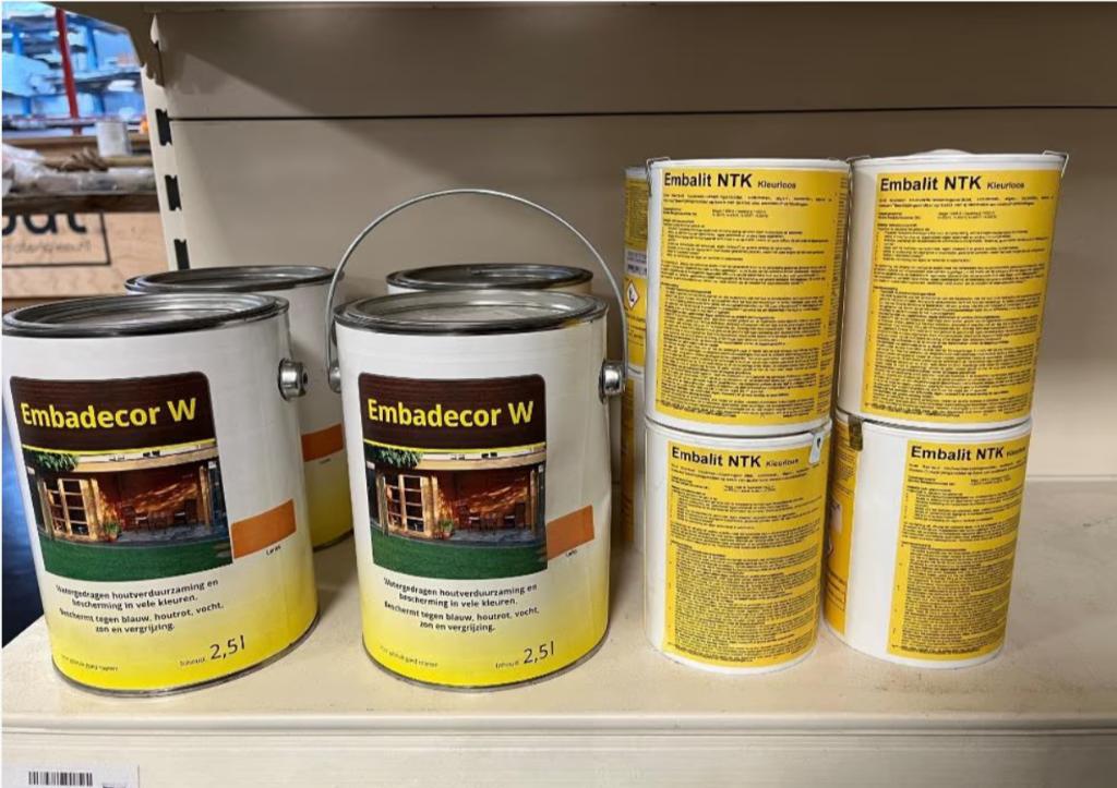Restpartij houtbescherming, uitverkoop houtolie, beits, verf, Ophalen, Overige kleuren, -, -