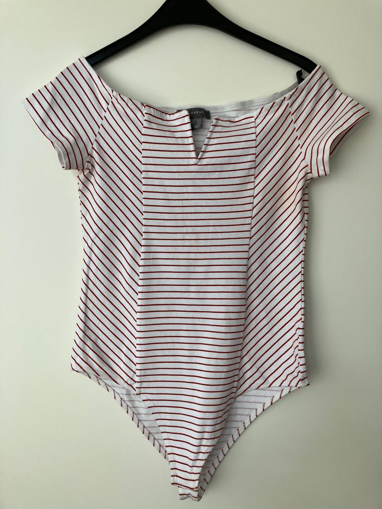 Wit rood gestreepte body maat S, Primark, Ophalen of Verzenden, Rood, Body of Korset