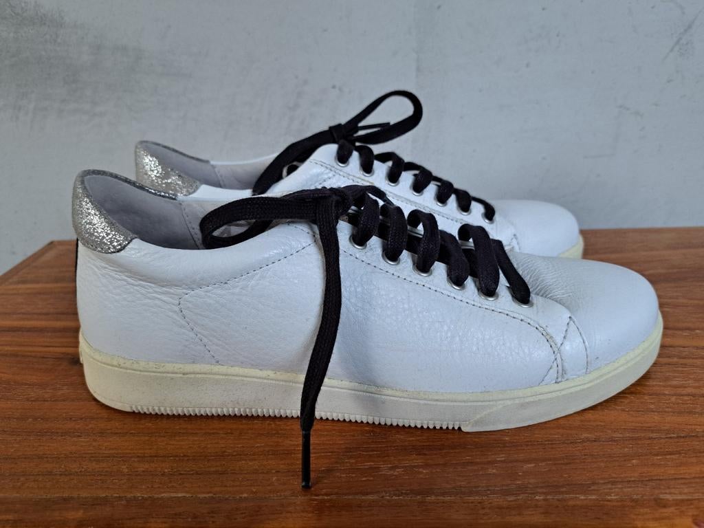 Blackstone lage sneakers dames wit/zwart/zilver maat 41, Wit, Nieuw, Ophalen of Verzenden, Sneakers of Gympen