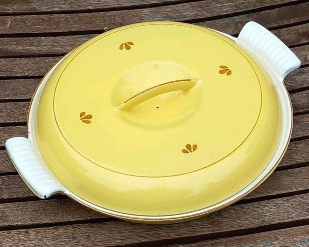 Vintage Dru Holland geëmailleerde gietijzeren pan, Antiek en Kunst, Ophalen of Verzenden