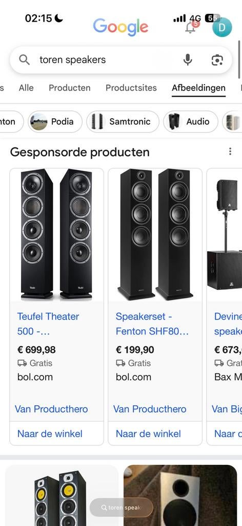 GEZOCHT: hoge speaker, Overige merken, 70 watt of meer, Ophalen of Verzenden, Zo goed als nieuw