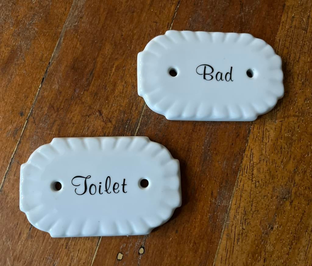 Emaille Deurbordjes, Ophalen of Verzenden, Zo goed als nieuw