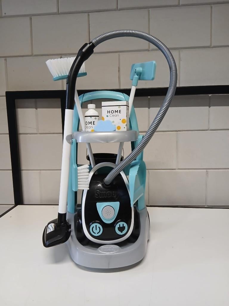 Smoby Schoonmaaktrolley met stofzuiger vanaf 3 jaar, Kinderen en Baby's, Speelgoed | Educatief en Creatief, Ophalen, Nieuw, Elektronica