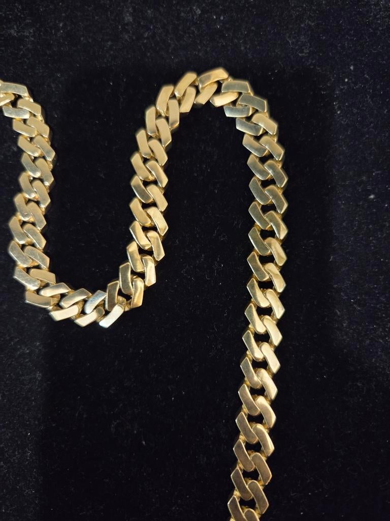 14 k gouden cuban ketting 70,7 gram 61 cm, Ophalen of Verzenden, Nieuw, Goud, Goud