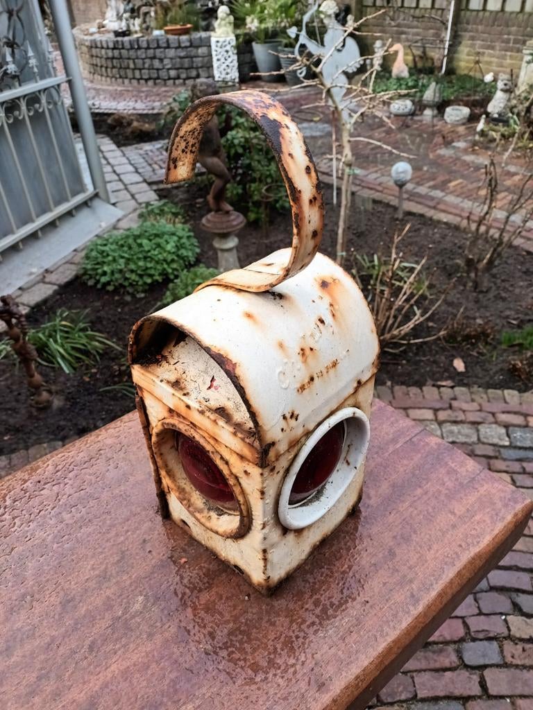 Oude treinlamp / seinlamp, Antiek en Kunst, Ophalen of Verzenden