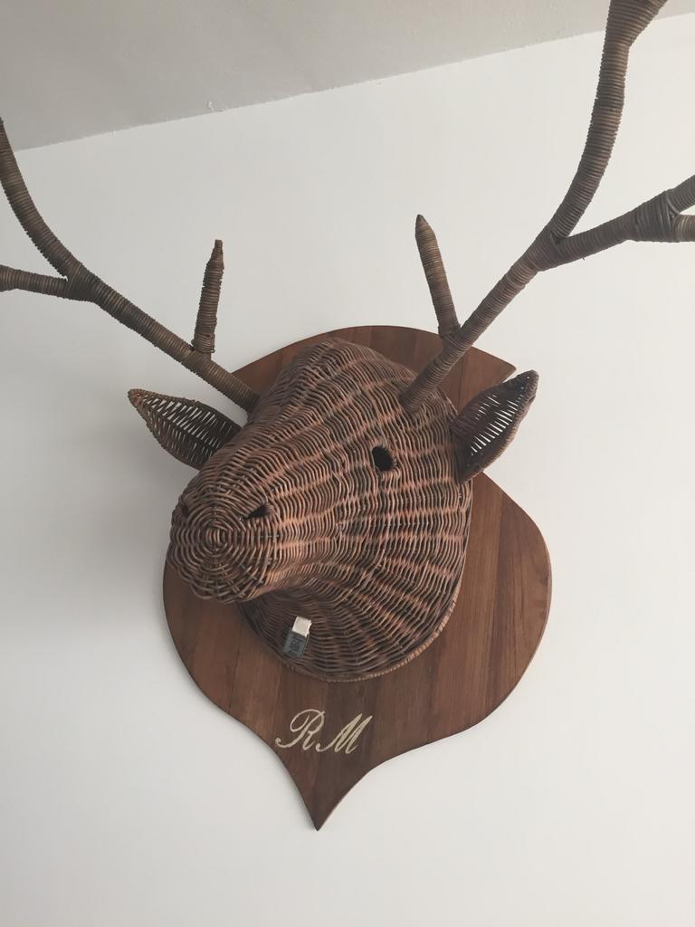 Riviera Maison Hert Rattan Wanddecoratie, Ophalen, Gebruikt
