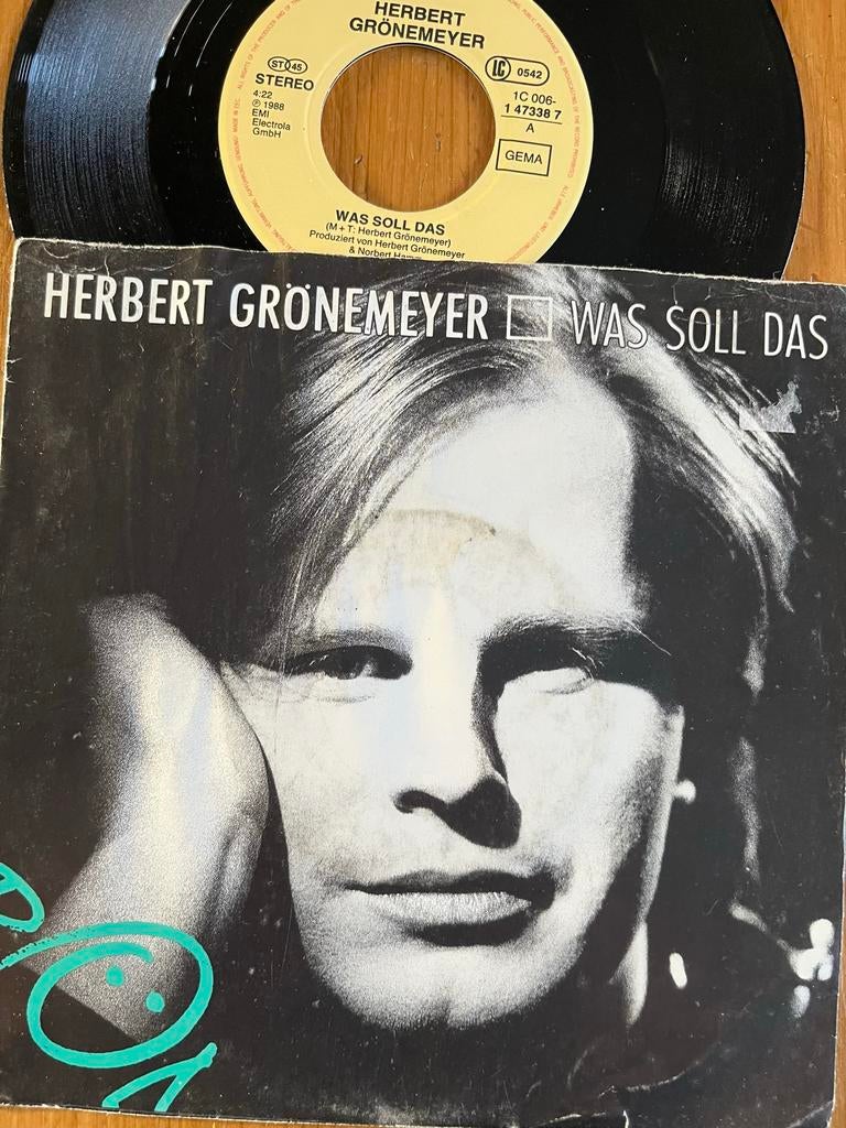 Herbert Grönemeyer - Was Soll Das 7" Single, Ophalen of Verzenden, 7 inch, Pop