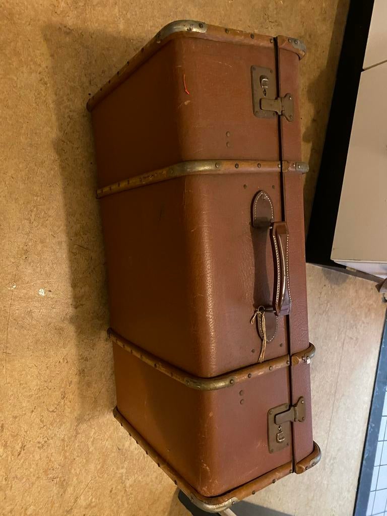 Oude hutkoffer groot model, Huis en Inrichting, Woonaccessoires | Kisten, Overige materialen, Gebruikt, 50 tot 100 cm, 50 tot 75 cm