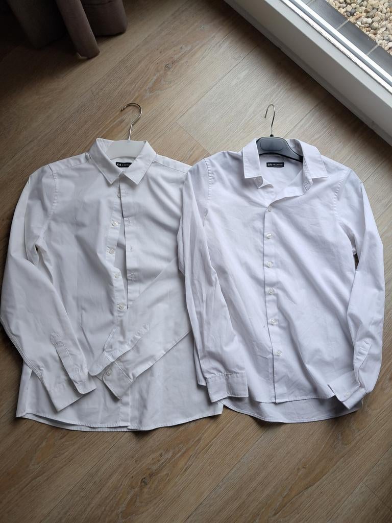 Witte blouse maat 158/164 - Carnaval, Kinderen en Baby's, Kinderkleding | Maat 158, Gebruikt, C&A, Jongen of Meisje, Overhemd of Blouse