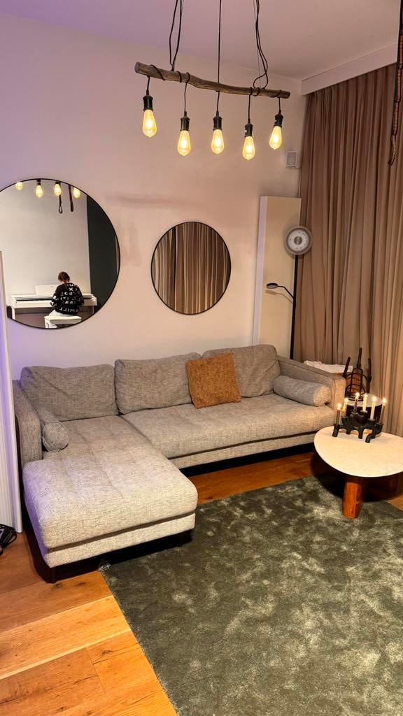 Hoekbank greise, Huis en Inrichting, Banken | Bankstellen, 250 tot 300 cm, Hoekbank, 75 tot 100 cm, Ophalen of Verzenden