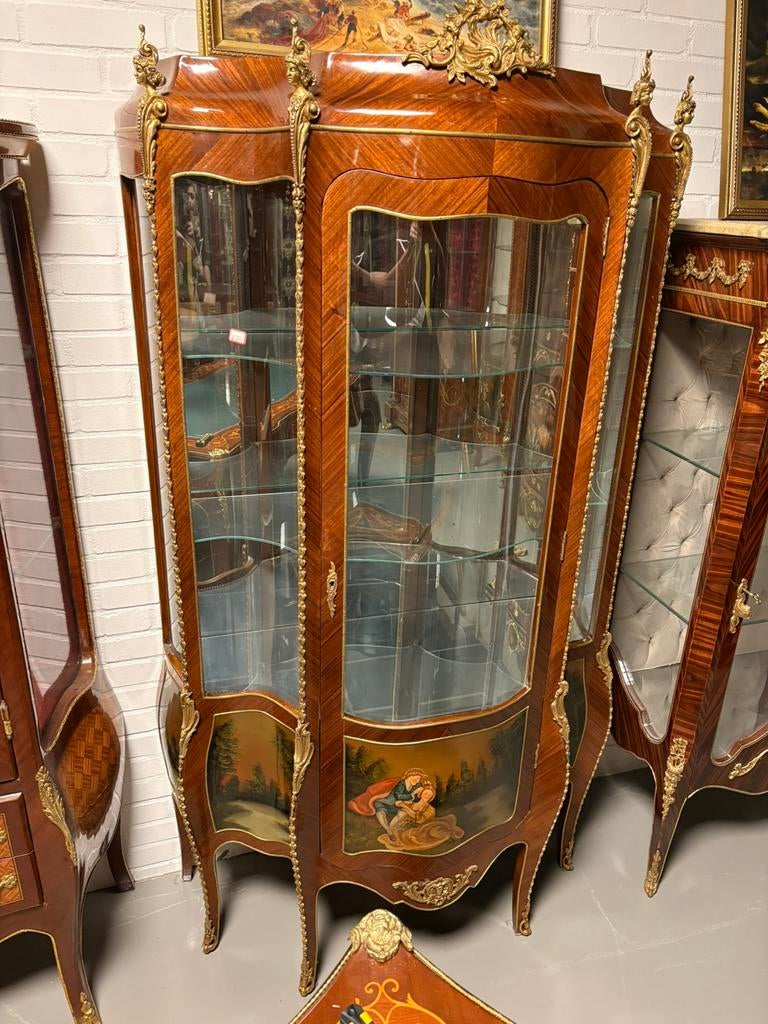 Porselein juwelen vitrine op 6 voeten, Huis en Inrichting, Kasten | Vitrinekasten, Ophalen of Verzenden, Zo goed als nieuw, 25 tot 50 cm