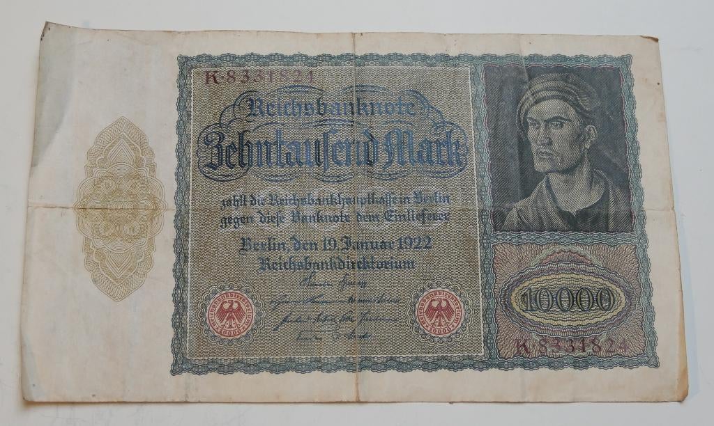 oude biljet 10000 Mark 1922, Ophalen of Verzenden, Duitsland, Los biljet