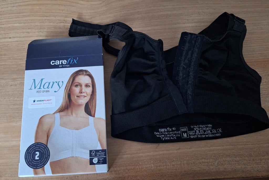 Carefix Mary compressieBH - Zwart, Kleding | Dames, Ondergoed en Lingerie, Carefix, Ophalen of Verzenden, Zwart, BH