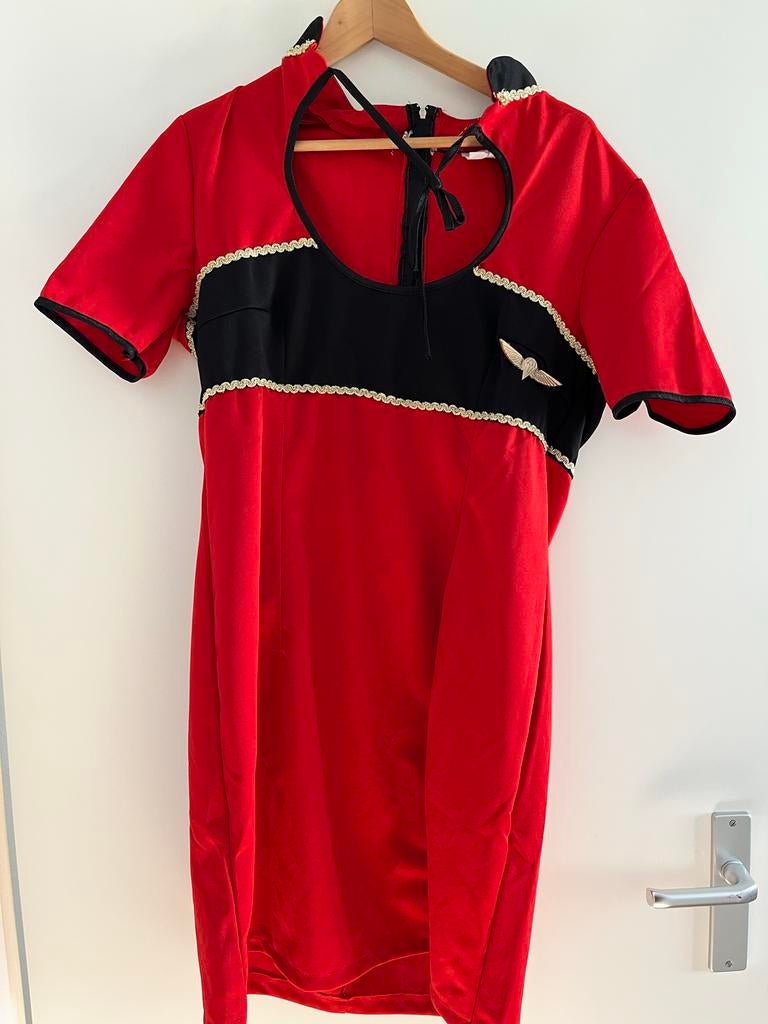 Carnaval Stewardess Kostuum, Carnaval, Maat 42/44 (L), Ophalen of Verzenden, Kleding