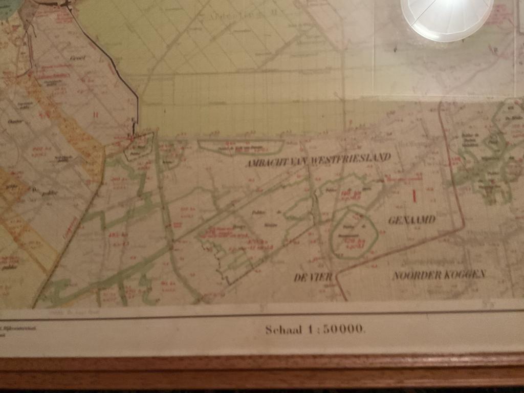 Oude kaart van  Noord-Holland /westfriesland, Gelezen, Ophalen of Verzenden, Landkaart, 1800 tot 2000