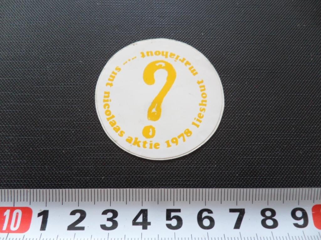 sticker 125 mariahout lieshout 1978 sint nicolaas aktie, Verzamelen, Ophalen, Zo goed als nieuw
