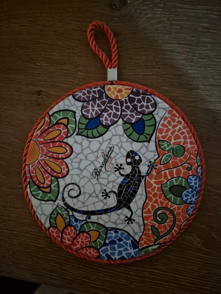 Barcelona Souvenir Mozaïek Tegel - 15cm, Ophalen, Gebruikt