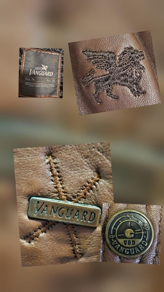 Vanguard / PME soepele schapen leren jas / jack (L) zgan, Maat 52/54 (L), Bruin, ., Ophalen of Verzenden