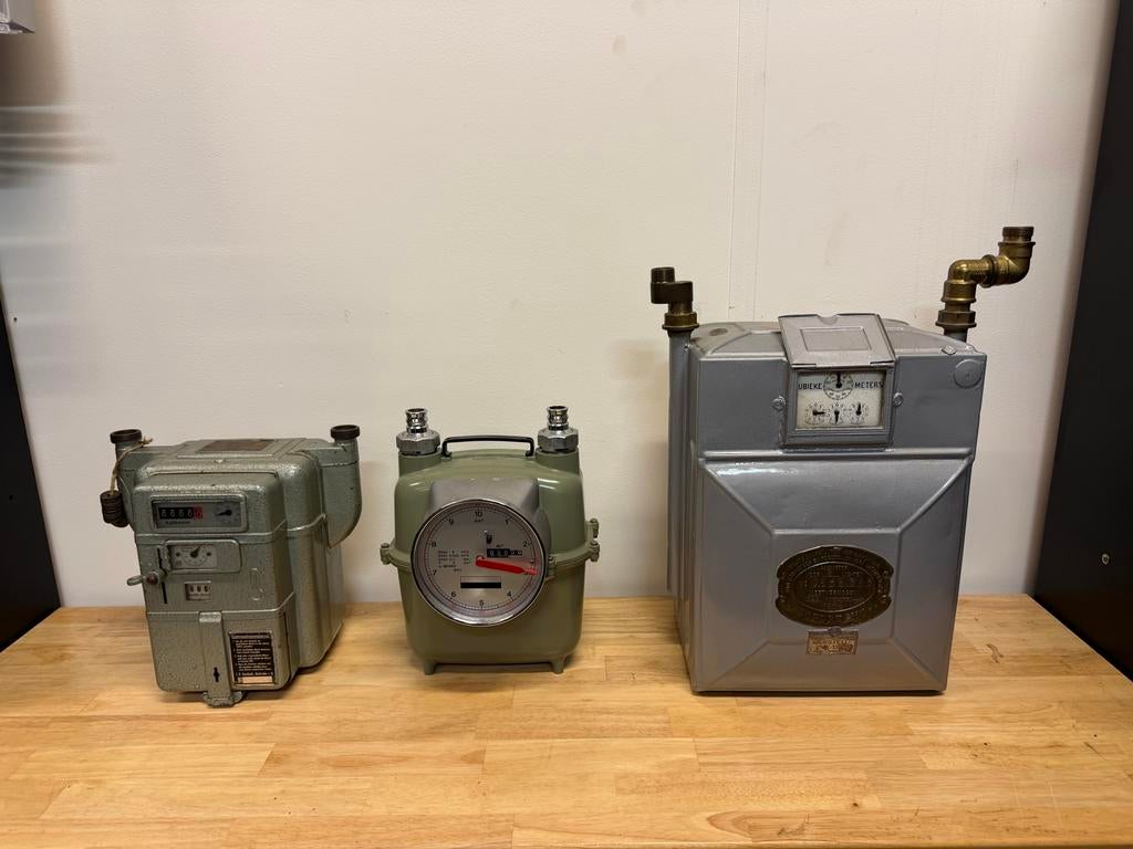 Vintage Gasmeters - helemaal compleet!, Antiek en Kunst, Ophalen