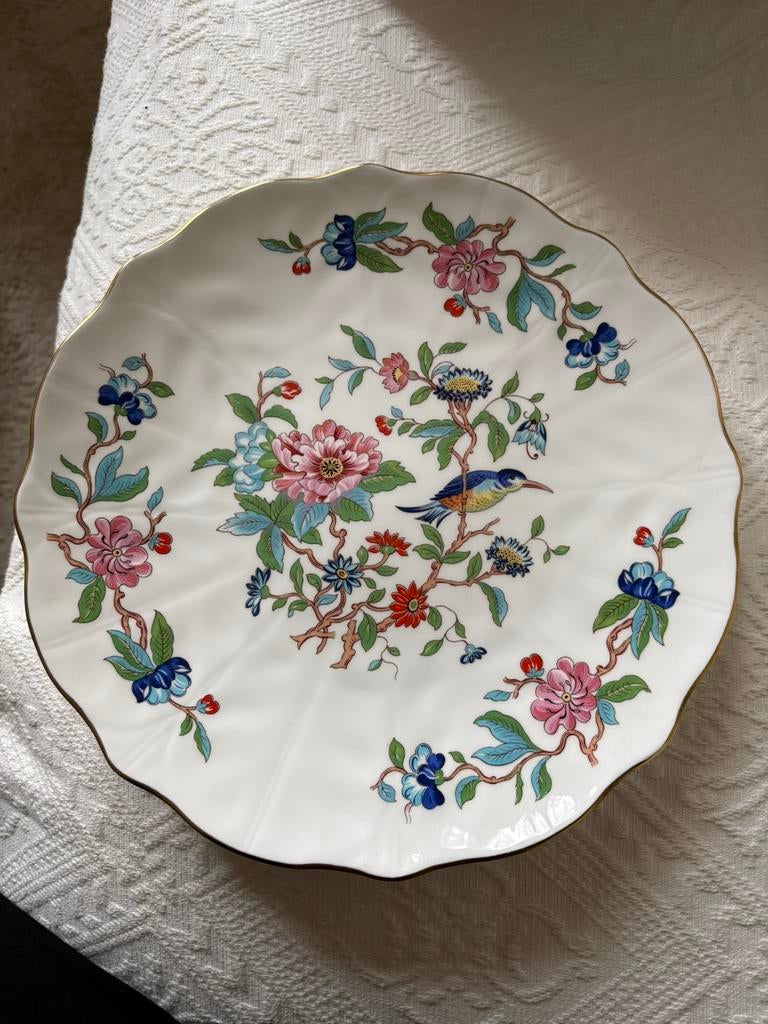 Aynsley Pembroke Bone China taartbord serveerschaal 26 cm, Ophalen of Verzenden