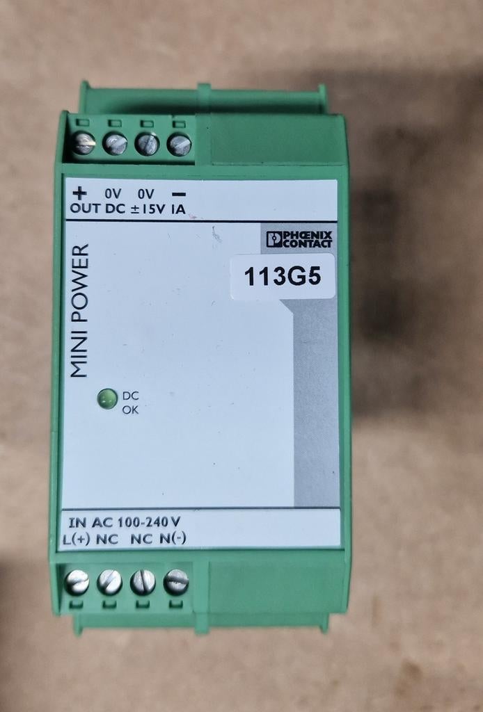 Phoenix Contact MINI-PS-100-240AC/2X15DC/1 DIN-rail voeding, Ophalen of Verzenden, Zo goed als nieuw