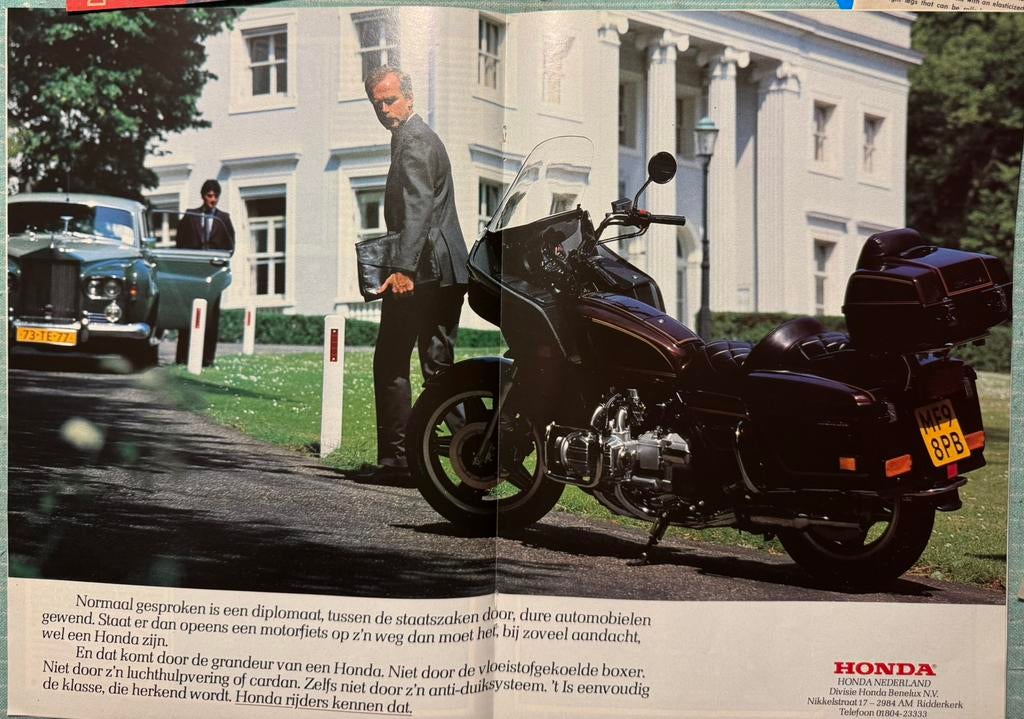 Poster 1983 Honda GL1100 GoldWing, Verzenden, Zo goed als nieuw, Motoren