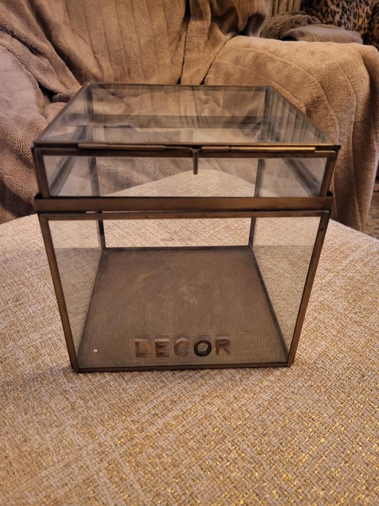 Riviera maison decor glass box, Ophalen, Zo goed als nieuw