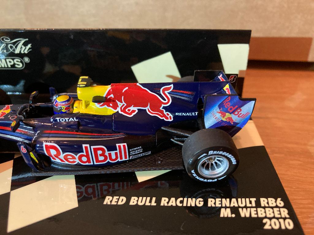 ✅ Mark Webber 1:43 Red Bull Racing Renault RB6 2010, Ophalen of Verzenden, Nieuw, Formule 1