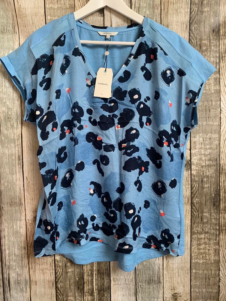 Sandwich super mooi blauw shirt (Maat XL), Maat 46/48 (XL) of groter, Nieuw, Korte mouw, Verzenden
