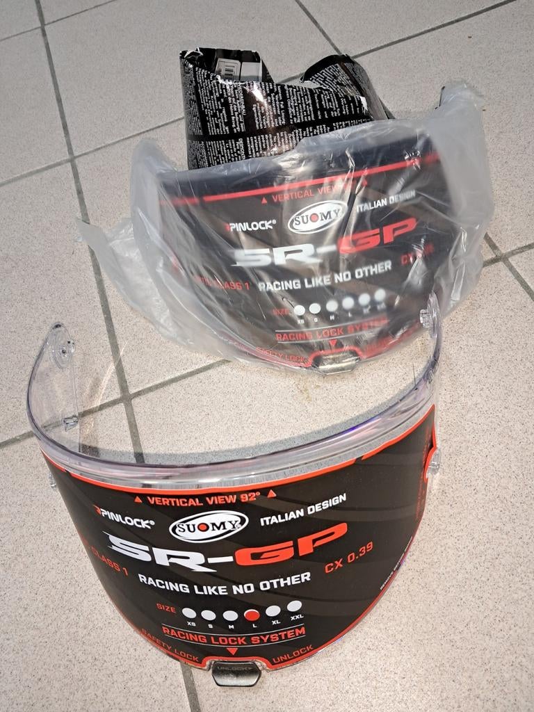 Suomy vizieren type sr-gp smoke en helder, Ophalen of Verzenden, Integraalhelm, Overige merken