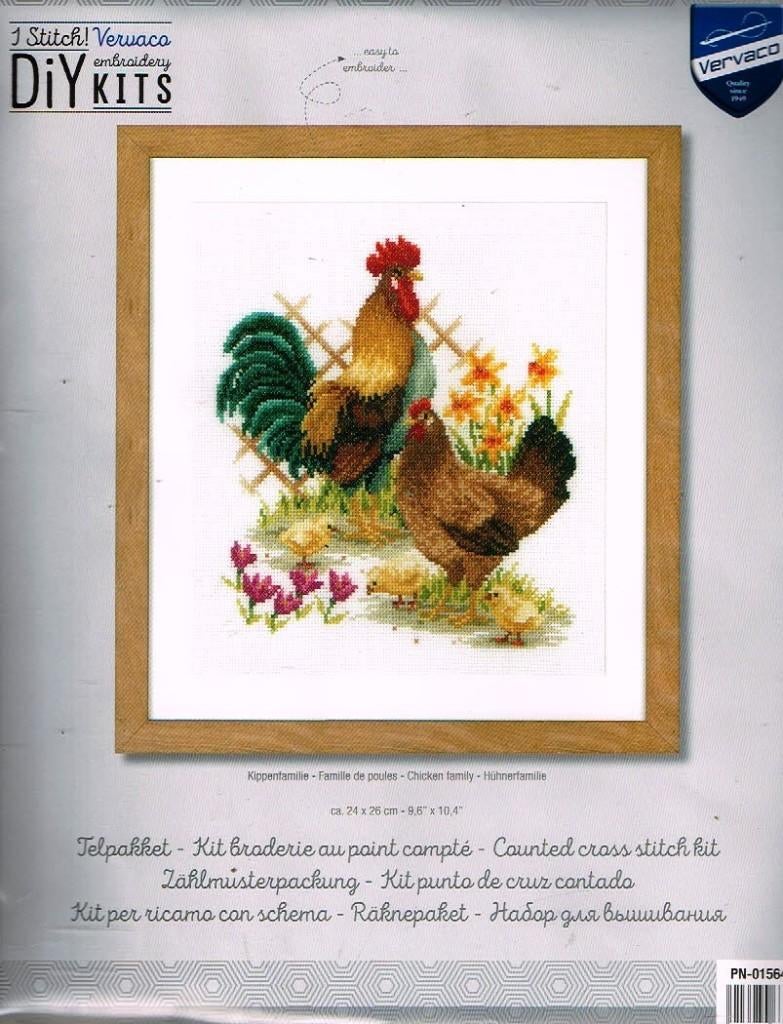 Cado vervaco borduurpakket, kippenfamilie 469 oude prijs, Ophalen of Verzenden, Nieuw, Handborduren, Borduurpakket