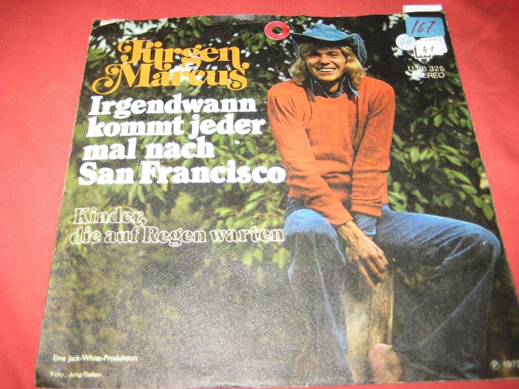 Jürgen Marcus: Irgendwann kommt jeder mal nach San Francisco, Ophalen of Verzenden, Zo goed als nieuw, Pop, Single