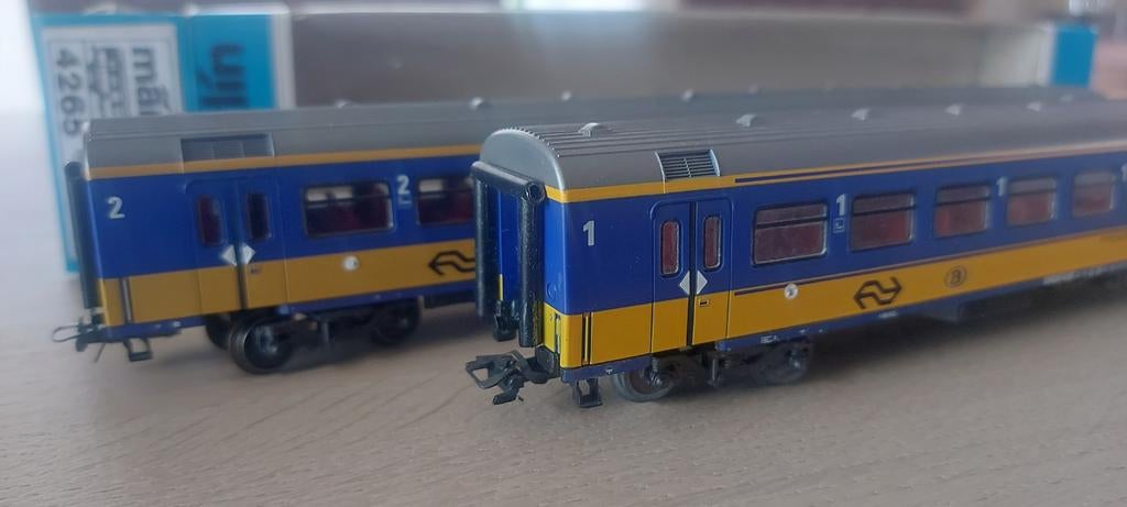 2 Märklin NS/SNCB IC direct rtg'n artnr 4264+4265 in ovp, Wisselstroom, Wagon, Ophalen of Verzenden, Märklin