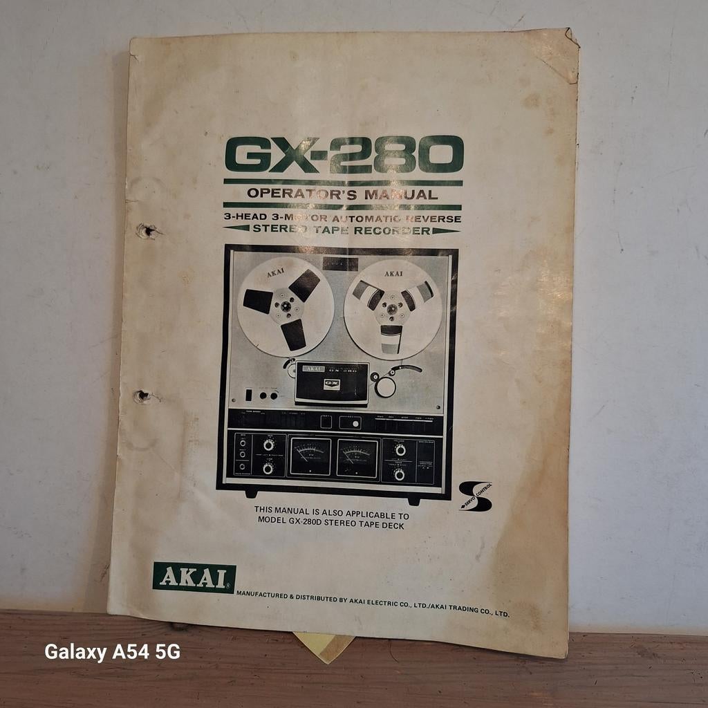 Akai GX 280 D Handleiding / Manual, Ophalen of Verzenden
