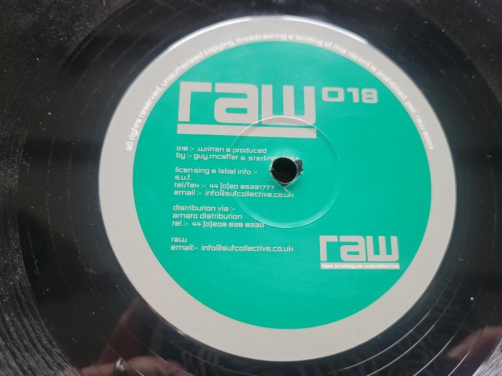 RAW 018 Vinyl - Techno/Trance, Ophalen of Verzenden, Gebruikt, 12 inch, Techno of Trance