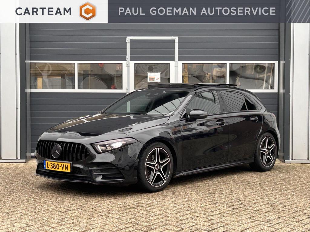 Mercedes-Benz A-klasse 180 AMG Line | Pano | LED | Sfeer | S, Auto's, Gebruikt, 4 cilinders, Zwart, Bedrijf