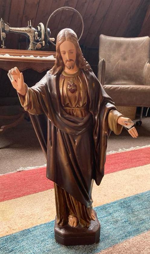 Beeld van Jezus met Heilig Hart, Antiek en Kunst, Antiek | Religie, Ophalen