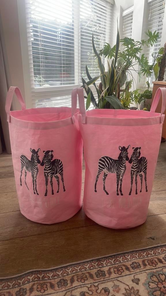 €5 2x opbergmand/zak H&M geplastificeerd aan de binnenkant, Kinderen en Baby's, Kinderkamer | Inrichting en Decoratie, Ophalen of Verzenden