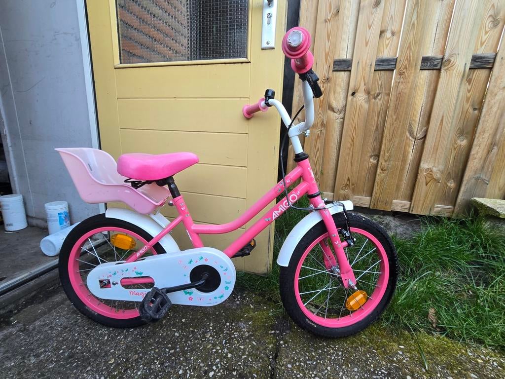 Kinderfiets 16 inch merk Amigo - Gebruikt, fietst nog prima, Ophalen, Gebruikt, 16 tot 20 inch, Amigo