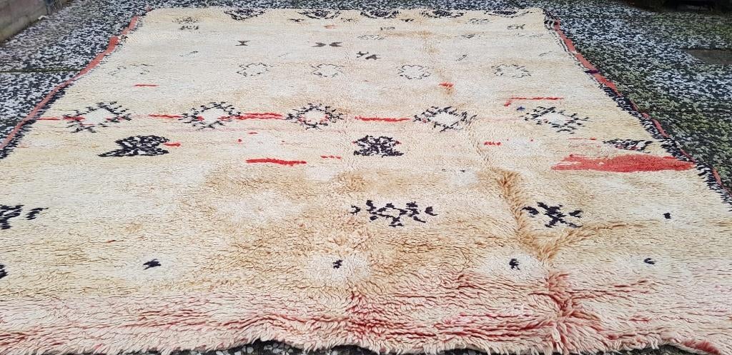 Handgeknoopt Berber kleed wol 191x157cm, 150 tot 200 cm, 200 cm of meer, Ophalen of Verzenden, Zo goed als nieuw