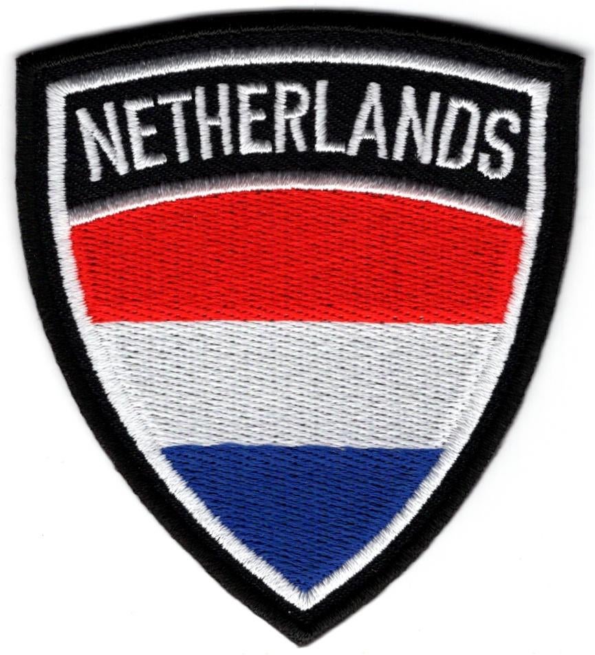 Nederland schild stoffen opstrijk patch embleem #8, Verzenden, Nieuw
