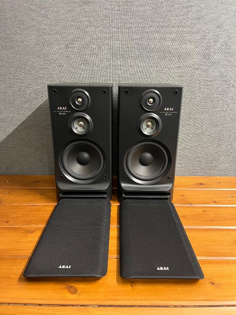 Set Akai SR-650 luidsprekers , boxen , speakers 3 weg . 55W, Overige merken, Refurbished, Ophalen of Verzenden, Minder dan 60 watt